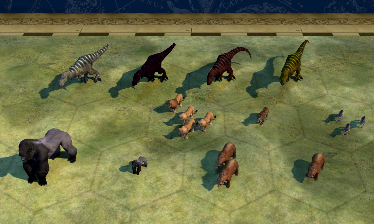 Dragons were adapted from Prehistoric Wildlife's TRex. I plan to put on wings and add some fire breathing!